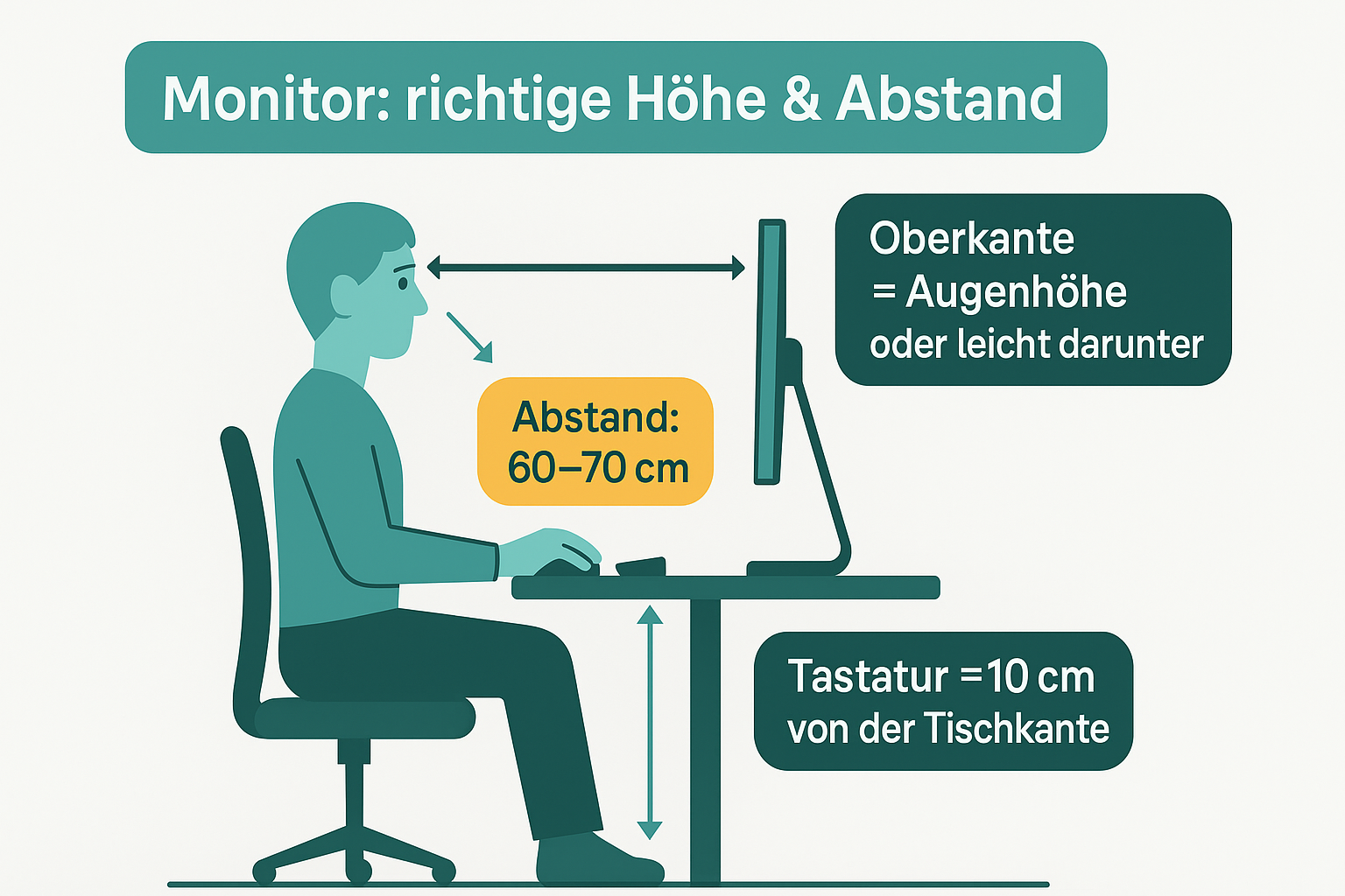 Monitor richtige hoehe und abstand
